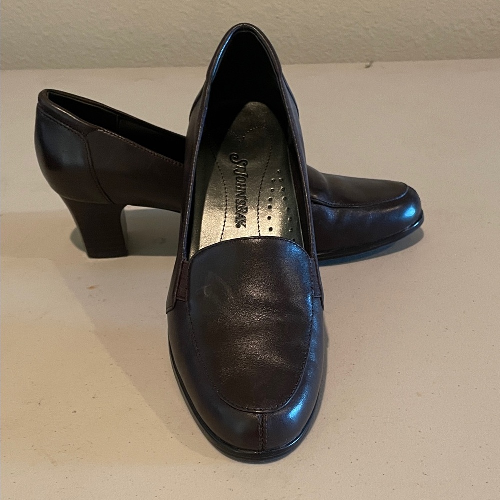St. John's Bay Dark Brown Leather Heels